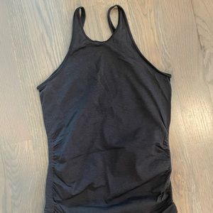 Lululemon | Gray High Neck Ruched Tank Top (S)